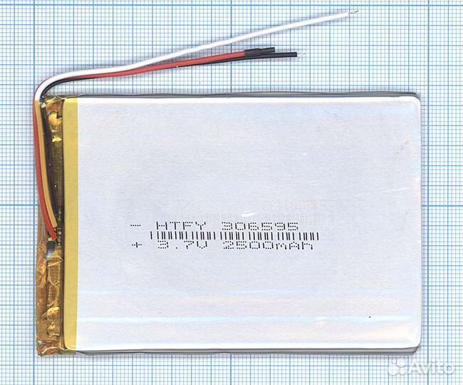 Аккумулятор Li-Pol (батарея) 3*65*95мм 3pin 3.7V/2