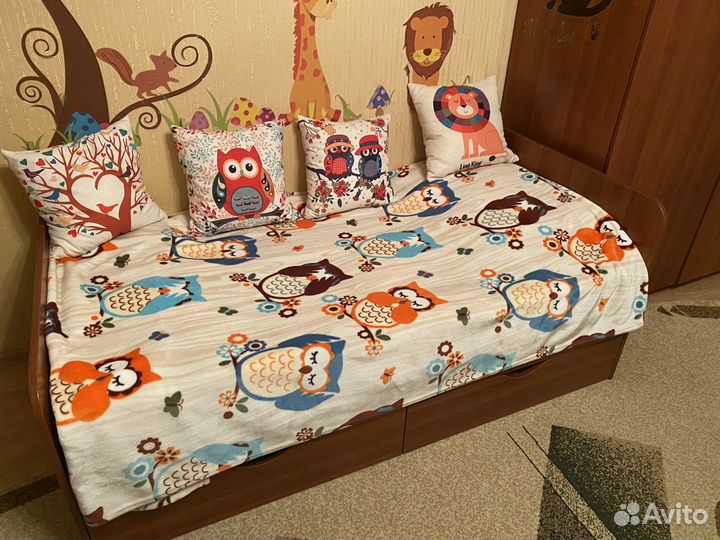 Плед покрывало совушки 1,5х2,0 с наволочками