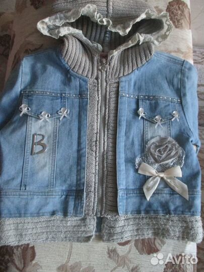 Джинсовая тройка на девочку