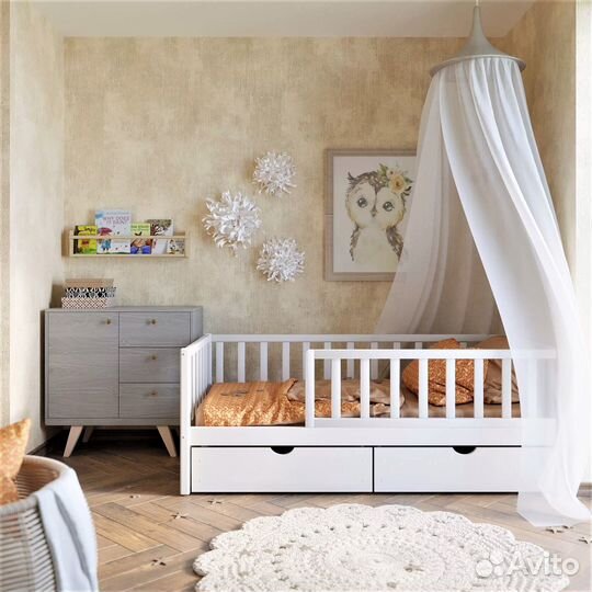 Детская кровать из бука 180х90