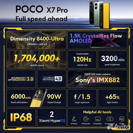 Xiaomi Poco X7 Pro, 12/256 ГБ