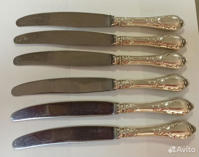 Большие столовые ножи зиш, мельхиор