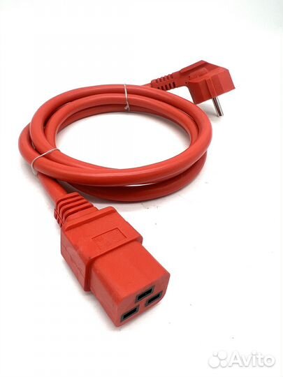 Кабель питания C19, S22, 3х2,5, 16А, 1,5м ГОСТ кра