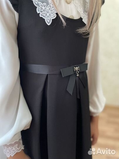 Платье (сарафан) школьное для девочки 140