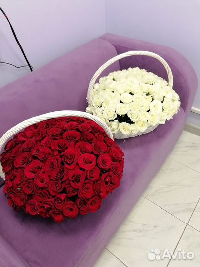 201 роза в корзине