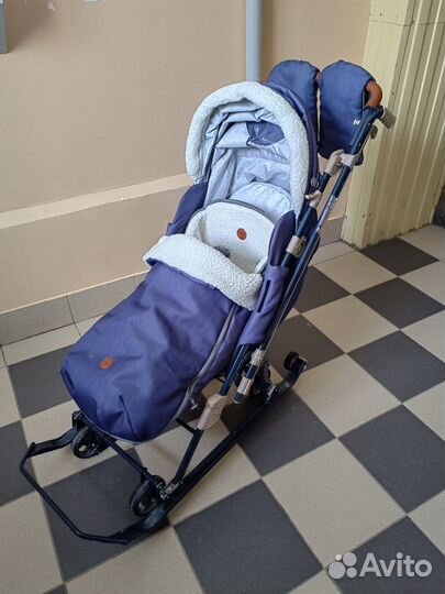 Детские санки коляска Ника 7.8