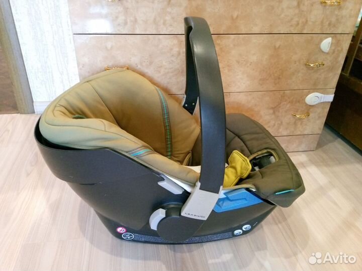 Детская автолюлька с базой isofix cybex aton2 0+