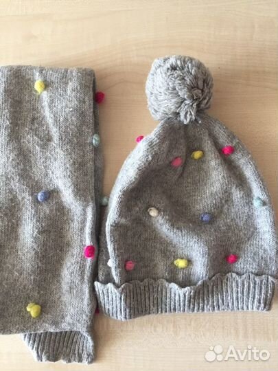 Комплект шапка и шарф для девочки