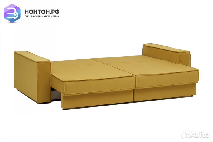 Диван тик-так Сохо 3-х местный горчичный