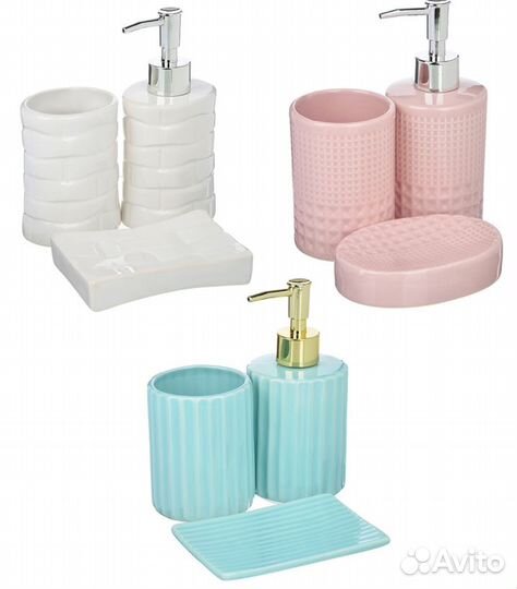 Набор для ванной 3 пр., керамика, 
