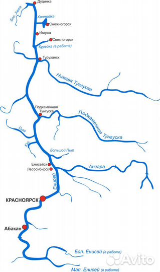 Перевозка 20,40 фут контейнеров в Норильск рекой