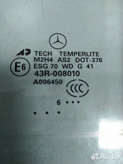 Стекло двери задней левой Mercedes-Benz ML-Class W