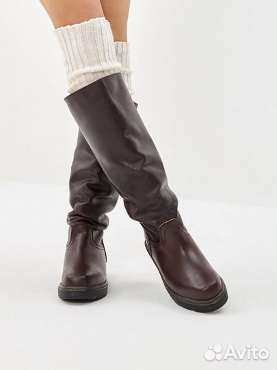 Сапоги с мягким мехом для весны и осени