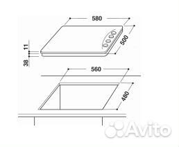 Новая газовая варочная панель indesit Италия