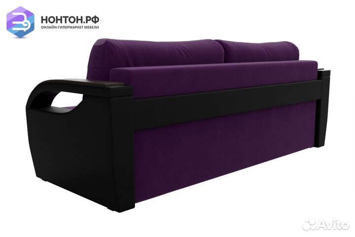 Диван еврокнижка Форсайт микровельвет фиолетовый