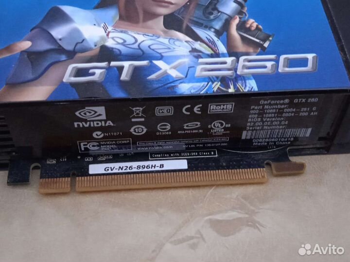 Видеокарта gtx260