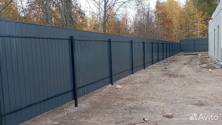Заборы из профнастила под ключ