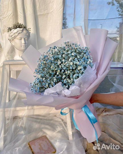 Букеты из Разных Цветов Гипсофилы. Доставка Цветов