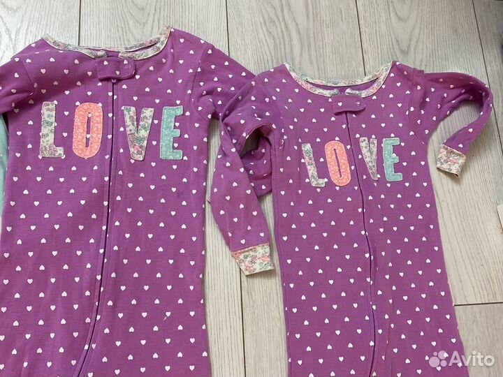 Пижама carters 24 месяца, 2 T и 3 Т - 4 штуки