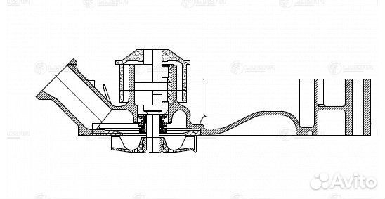 Luzar LWP-1947 Насос водяной для ам Toyota Land Cr
