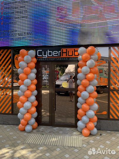 Оформление шарами по всему краю