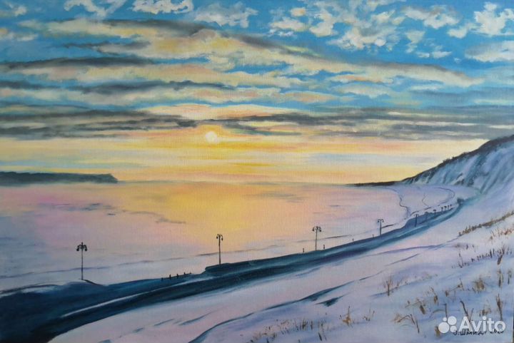 Большие картины маслом на холсте с картоном 60х50