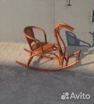 Лошадка-качалка детская из ротанга