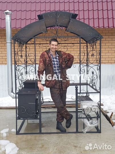 Беседка с мангалом