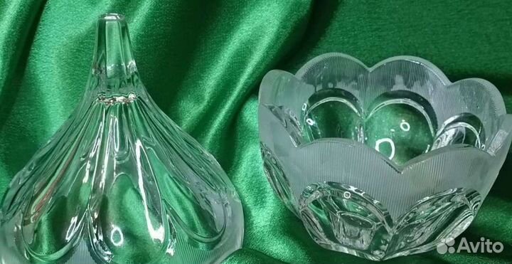 Ваза-салатник с крышкой хрусталь СССР 70-79гг