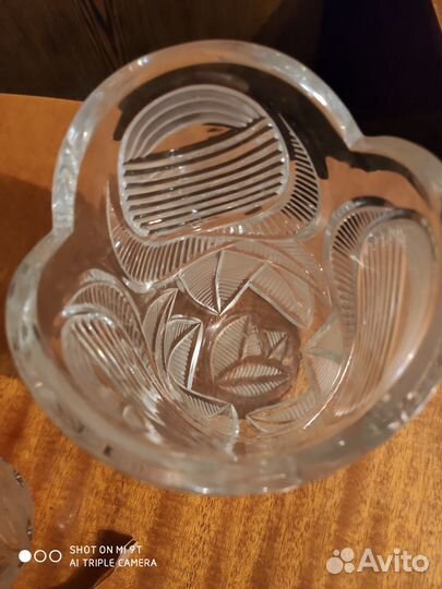 Ваза хрустальная