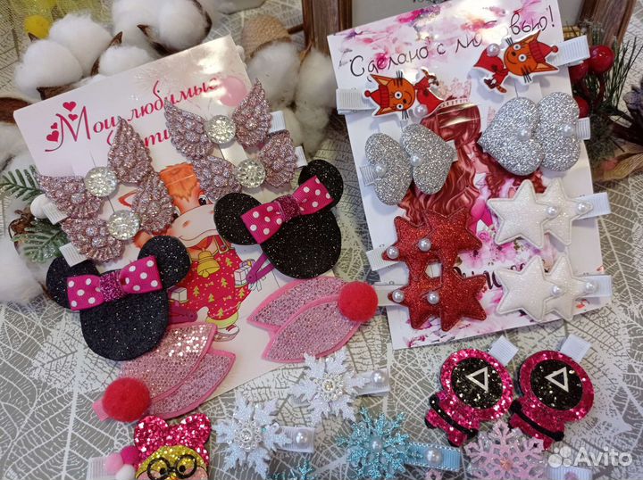 Зажимы для волос, челок