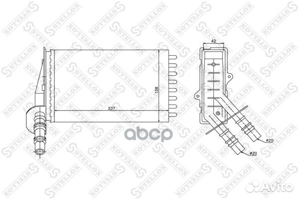 Радиатор печки Renault Clio 98 1035043SX 1035043SX