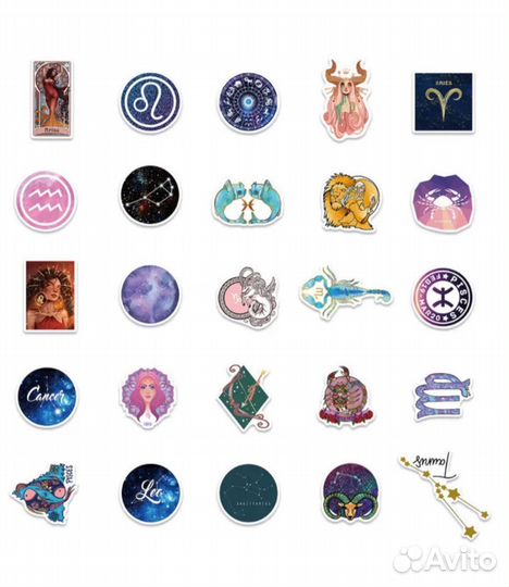 Наклейки знаки зодиака