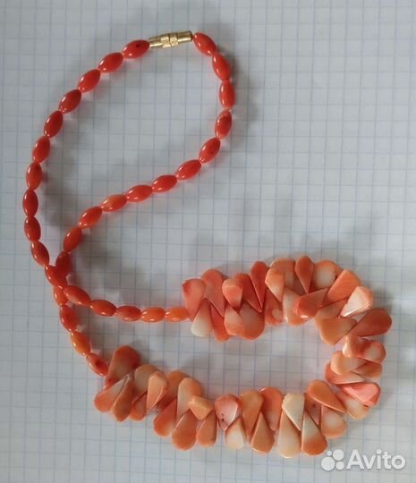 Коралловое колье винтаж