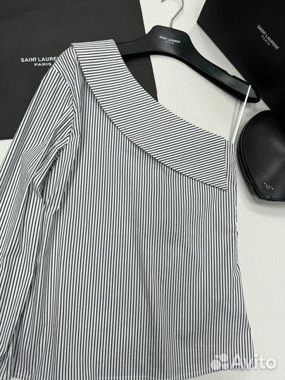 Saint laurent рубашка на одно плечо