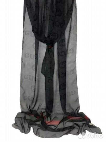 Шарфы-палантины тонкие шелк-шифон lv, gucci