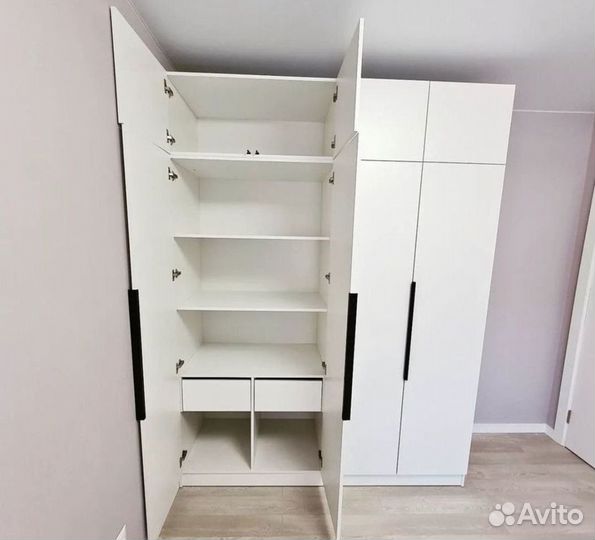 Шкаф с распашными дверьми на заказ, Рассрочка