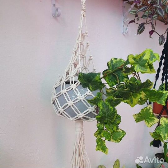Кашпо подвесное макраме для цветов