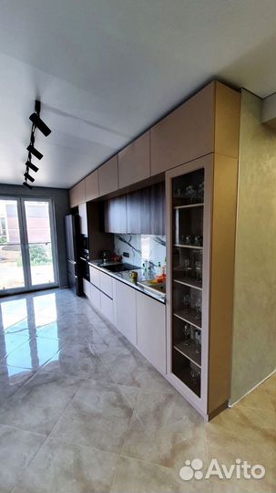 Прямая кухня с мдф фасадами