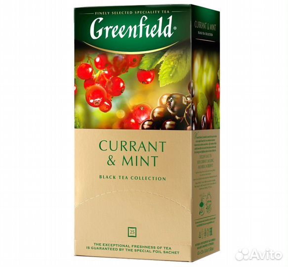 Чай Greenfield Currant & Mint Чёрный 25пакетиков