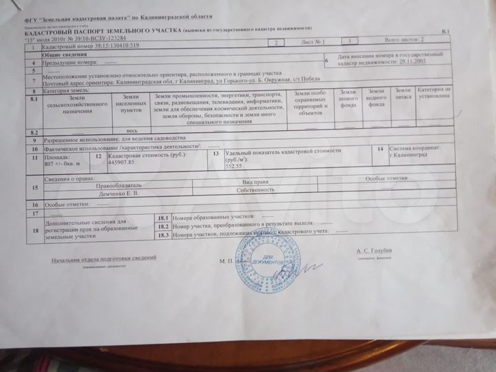 Участок 8 сот. (СНТ, ДНП)