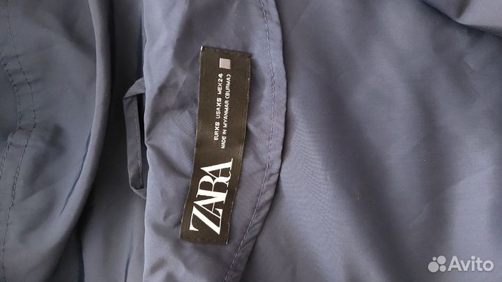 Ветровка zara оригинал xs темно-синяя