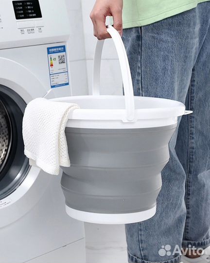 Ведро складное силиконовое,хозяйственное