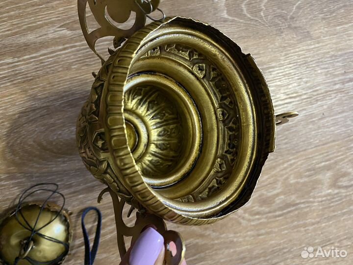 Церковная лампада 19 века большая