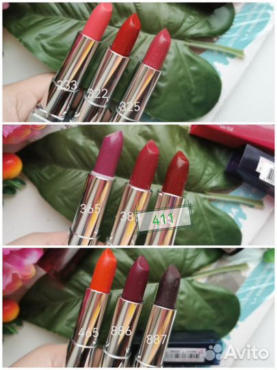 Maybelline помады,тени, карандаши для бровей