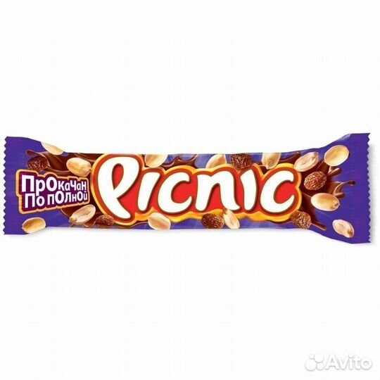 Шоколадный батончик Picnic 38г Дирол Кэдбери