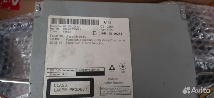 Магнитола штатная на Toyota Corolla