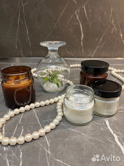 Ароматическая свеча из соевого воска ручной работы