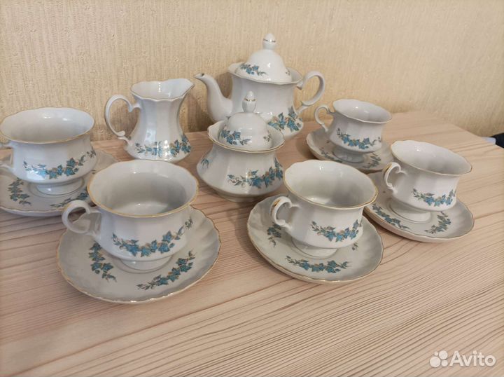 Чайный сервиз фарфор, коростеневский фарфор