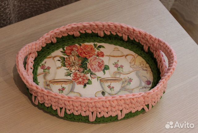 Поднос- корзинка для кухни. Ручная работа